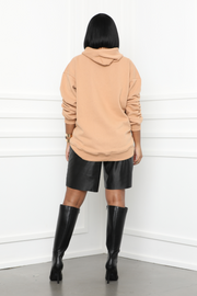 DON'T RUCH OVERSIZED HOODIE | TAN - FINAL SALE